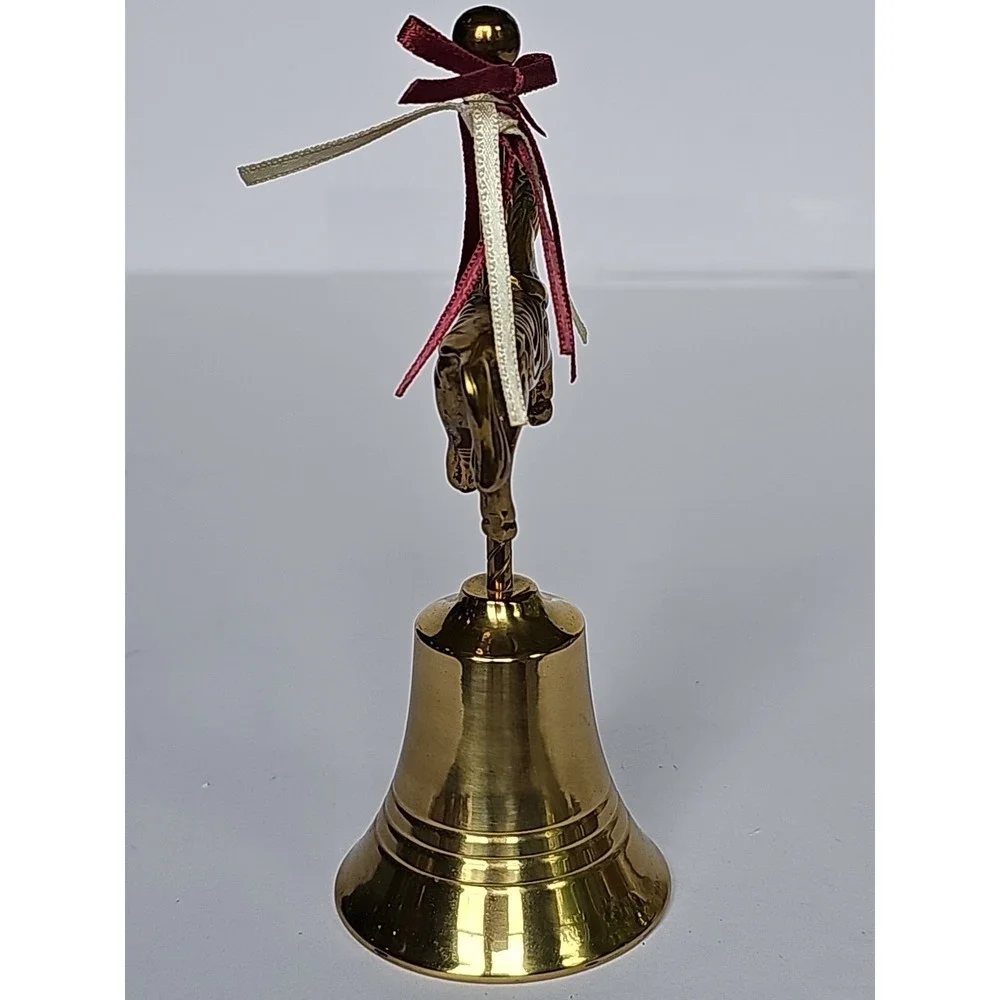 Vintage Solid Brass Carousel Horse Ringer Table Bell‎ M1030